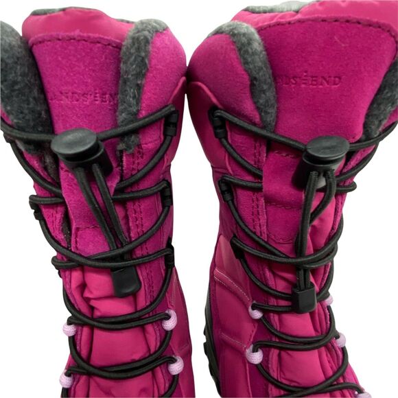 Lands End Winter Boots Women’s 30525 Pink Laceup Round Toe Mid Calf size 6M NWOT - Picture 6 of 14